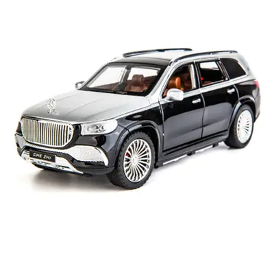 (Black with silvery) 1:24 Maybach GLS GLS600 Alloy Luxy Car Model Simulation Diecasts Metal Toy 