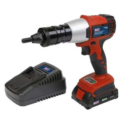 PRO Cordless NUT Riveter 20V 2Ah Lithium Ion Adjustable Nozzle 4000N Power Tool