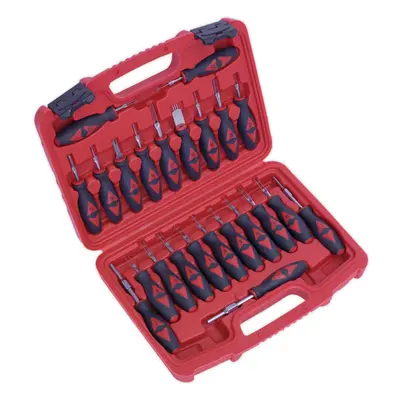 23 Piece Terminal Tool Kit - Wiring Connector Terminal Removal - Soft Grip