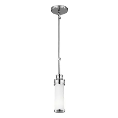 IP44 Ceiling Light Mini Pendant Opaque Glass Tube Polished Chrome LED G9 3.5W