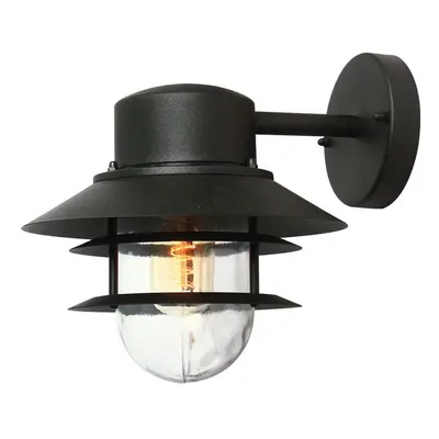 Outdoor IP44 Wall Light Sconce Black LED E27 60W Bulb Outside External d00303