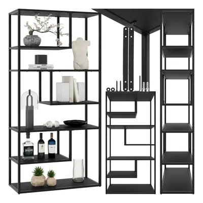 Shelving Unit Bookshelf Compartments Standing Wall Shelf Industrial Shelves