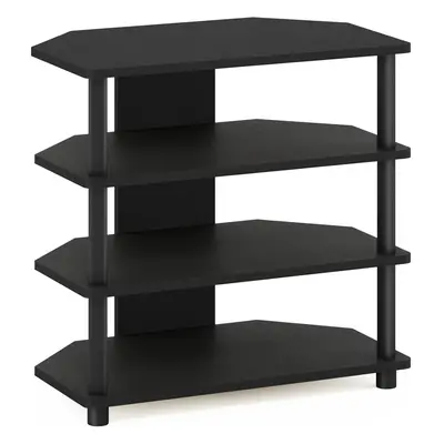 (Blackwood) Econ Easy Assembly 4-Tier Petite TV Stand, Blackwood