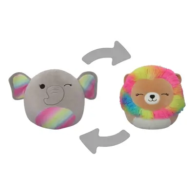 Squishmallows Original FlipAMallows 12-Inch Yellow Lion and Grey Elephant - Medium-Sized Ultraso