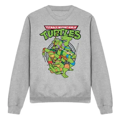 (XXL, Sport Heather) Teenage Mutant Ninja Turtles Unisex Adult Group Sweatshirt