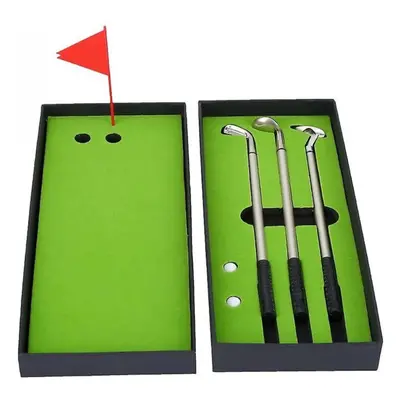 Golf Pen Golf Balls Set, Mini Desktop Golf Ball Pen Gift Golf Pens Set, Mini Golf Pens And Flag 