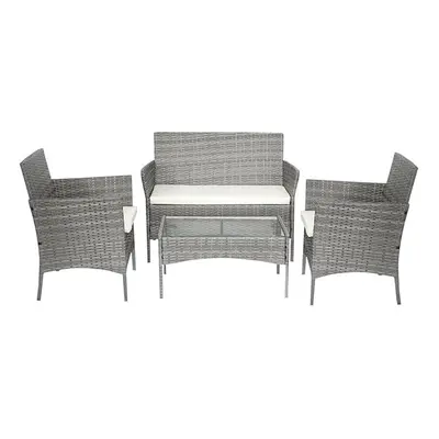 (Grey) Piece Rattan Sofa & Patio set with Coffee Table