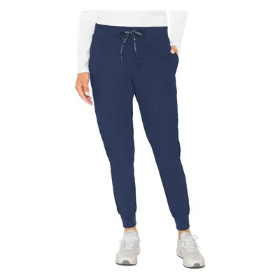 Med couture Womens Peaches collection Seamed Jogger Scrub Pant Navy