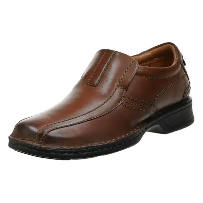 Clarks Men's Escalade Step Slip-on Loafer- Brown Leather DM US