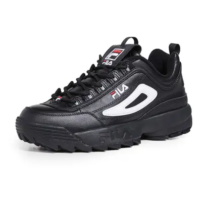 FILA Mens Disruptor No-Sew Black/White/Fila Red Sneaker