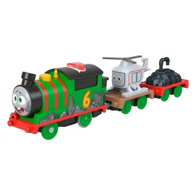 Thomas & Friends Motorized Toy Train Talking Percy Engine with Sounds Phrases & Harold Helicopte