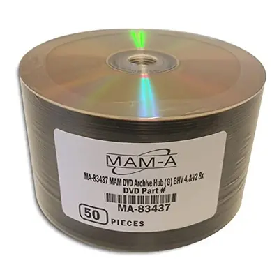 MAM-A 4.7 GB (Mitsui) Gold 8X DVD-R's (Archival-Grade) 50-Pak in Cakebox