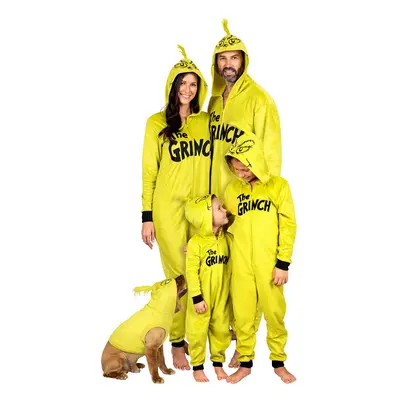 Dr. Seuss Grinch Fleece Onesie Pajamas - Matching Family Adult Kids Ho