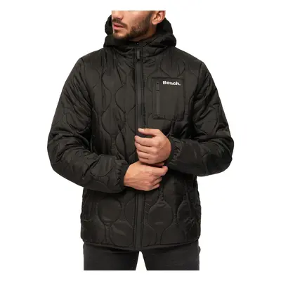 (L, Black) Bench Mens Scall Zip Through Hooded Outdoor Warm Winter Jacket Coat