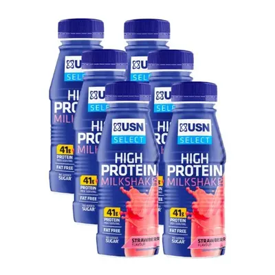 (Pack Of 24) USN Select High Protein Milkshake Strawberry 500ml