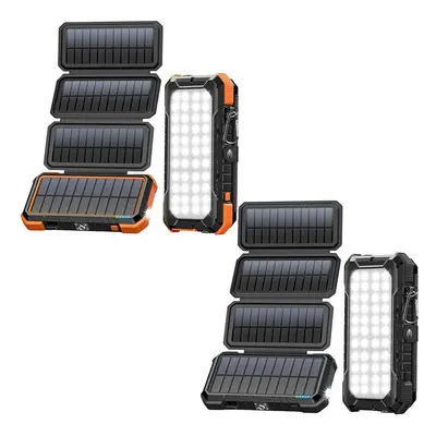 (Black 1pc 20000mah) 1pc Packs of 20,000mAh PD 18W Fast Solar Charger with Foldable Panels, High