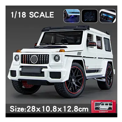 (White box) 1:18 Benz G800 Off-Road Vehicle SUV Alloy Diecast Model Car Collection Sound & Light