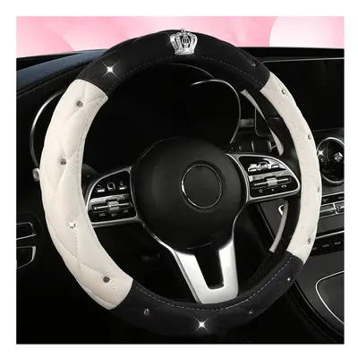 (Color 2) Motocovers Car Steering Wheel Cover Universal Anti-Slip Suede Car Steering