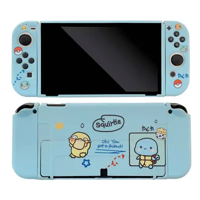 (C, Switch-OLED) Anime Cartoon Pikachu Protective Shell Cover For Nintendo Switch NS OLED Game C