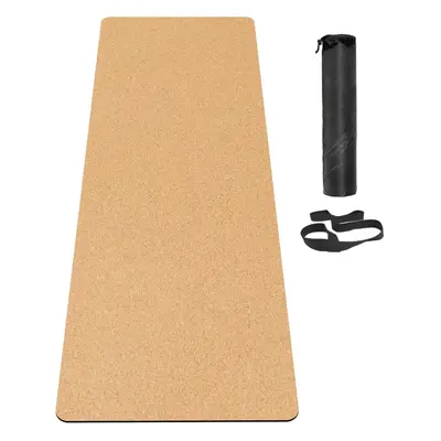 Cork Yoga Mat TPE Non-slip and superb grip. Thicker design brings more comfort and support, perf