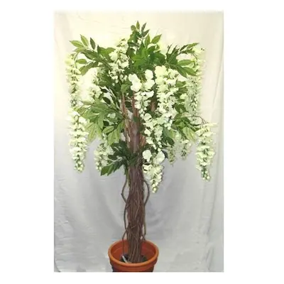 (Cream, 150cm) Artificial Silk Wisteria Tree