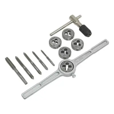 12pc Metric Tap & Die Set - M3 to M8 - Manual Bar & Socket Threading Tool