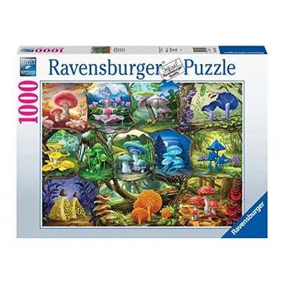 Beautiful Mushrooms Piece Jigsaw Puzzles for Adults and Kids Age Years Up, Black