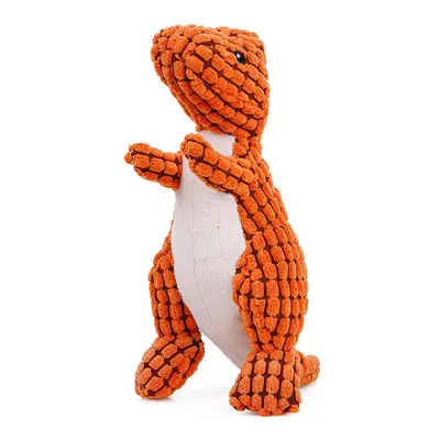 (orange) Robust Dino - Indestructible Robust Dino Interactive Dinosaur Pet Dog Plush Toys