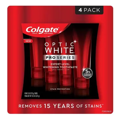 Colgate Optic White Toothpaste Pro Series Stain Shield 3.3 Ounce Pack of