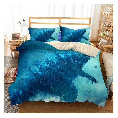 (Style 06, Double) Godzilla Bedding Single Double Duvet Cover Set UK