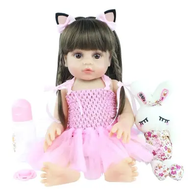 (red, 48cm, Full Body Silicone) Bzdoll Lifelike Cm Full Silicone Soft Body Girl Boy Reborn Baby 