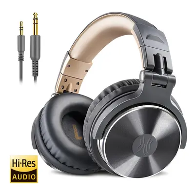 (Gray) Oneodio Over Ear Headphones Hifi Studio DJ Headphone Wired Monitor Music