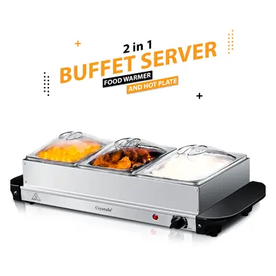 2.5L-ELECTRIC FOOD WARMER BUFFET SERVER,ADJUSTABLE TEMPERATURE TRAY