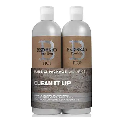 Bed Head for Men by Tigi Clean Up Mens Daily Shampoo and Conditioner, x ml