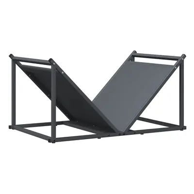 (anthracite) vidaXL Firewood Rack Black 70x43x34.5 cm Cold-rolled steel