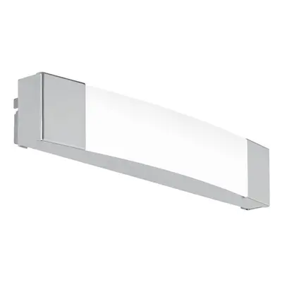 Wall/Mirror Light IP44 Bathroom Colour Chrome Shade Satined Plastic LED 8.3W