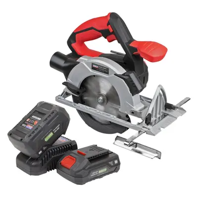 20V Cordless Circular Saw Kit - 150mm Blade - x Batteries & Charger - Bag