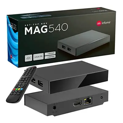 MAG Original Linux 4K IPTV Set Top Box nternet TV IP Receiver HEVC 4K HDR MAG524 UHD UK Plug