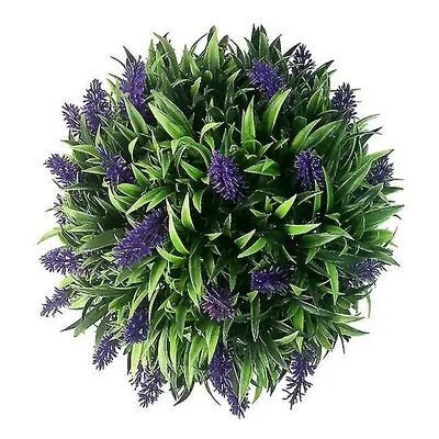 (30CM) Topiary Balls Artificial Lavender Flower Hanging Basket Fake Plant Home Decor