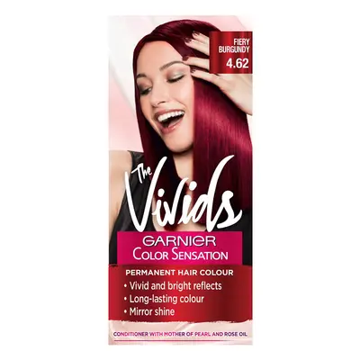 Garnier Color Sensation Vivids Red Hair Dye Permanent 4.62 Fiery Burgundy