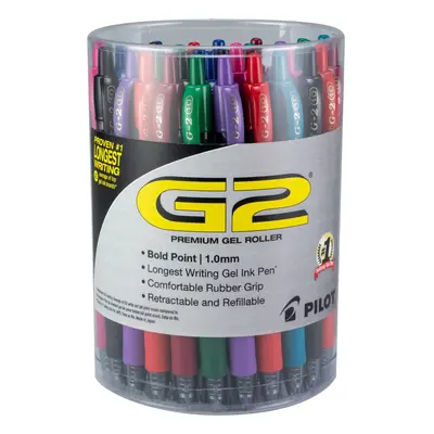 Pilot G2 Premium Gel Roller Pens Bold Point MM Tub of Assorted Colors