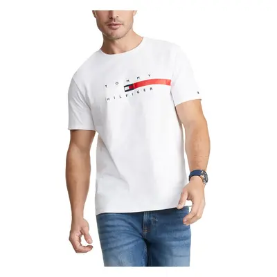 Tommy Hilfiger mens Short Sleeve Flag Stripe T-shirt T Shirt Bright W