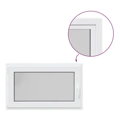 vidaXL Basement Window RISOR 100x50 cm Tilt&Turn DIN Left White egress window