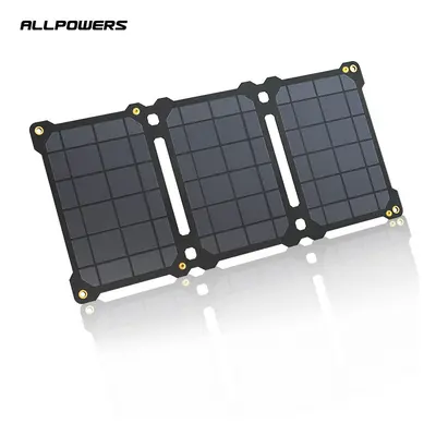 Portable Solar Panel 5V 21W Mobile Phone Power Bank USB Charger Outdoor Camping Foldable Solar C