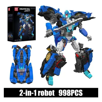 (blue) Mould King Technical Car Toys Moc In Changing Robot And Sport Racing Car Building Block B