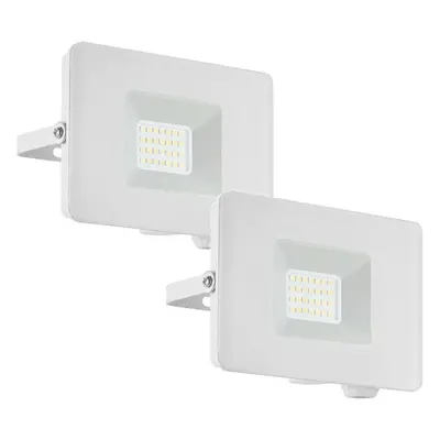 2 PACK IP65 Outdoor Wall Flood Light White Adjustable 20W LED Porch Lamp