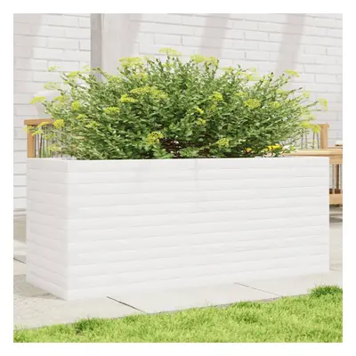 vidaXL Garden Planter White 110x40x46 cm Solid Wood Pine