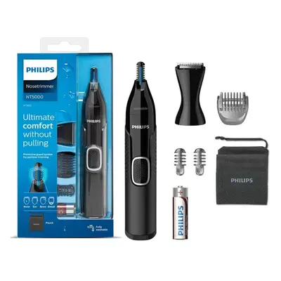 Philips Series Battery-Operated Nose, Ear and Eyebrow Trimmer with Detail Trimmer attachment - S