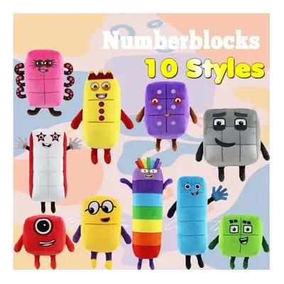 Numberblocks Plush Toys Colourful Enlightenment Stuffed Plush Toys