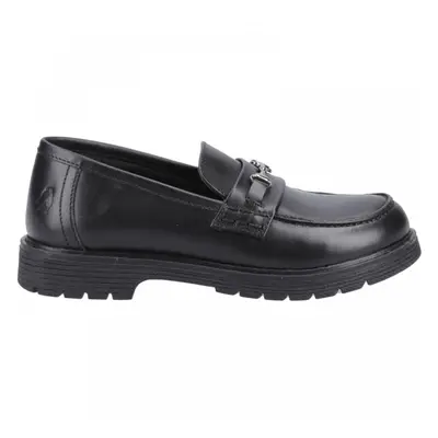 (7 (Adults'), Black) Lydia Senior Black Girls Slip On School Shoes